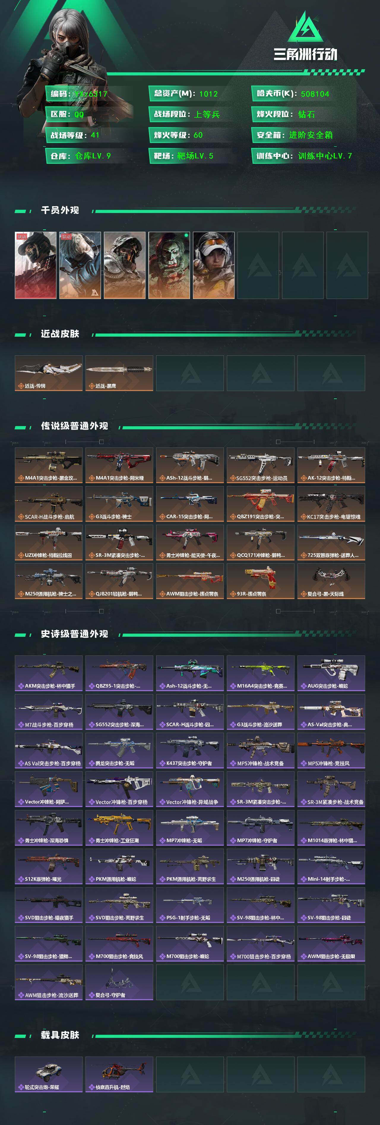 SJZCMW430977三角洲行动账号详情图2