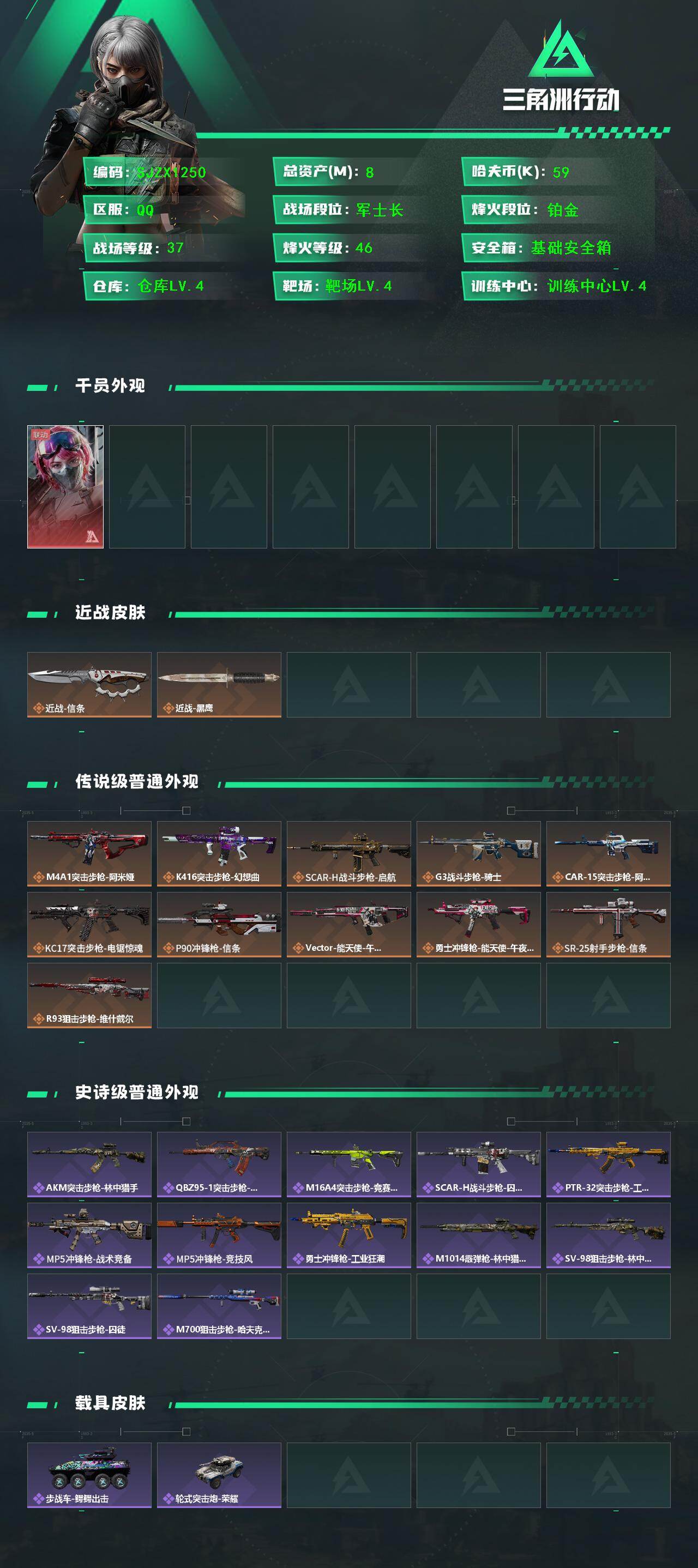 SJZEY46566三角洲行动账号详情图2