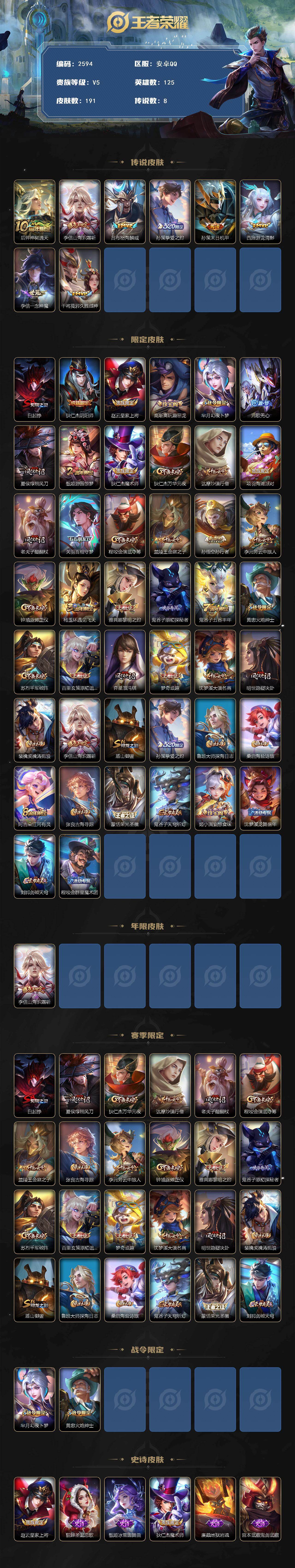 WZCMW422136王者荣耀账号详情图2