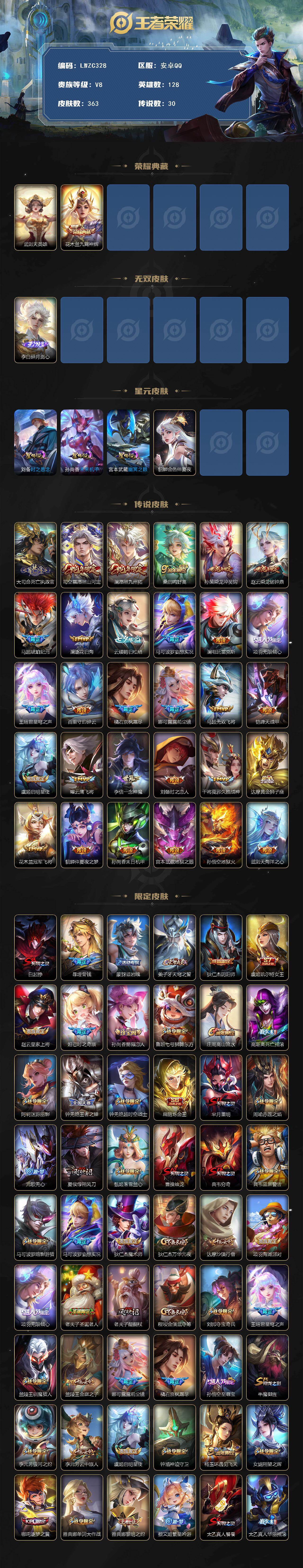 WZCMW464404王者荣耀账号详情图2