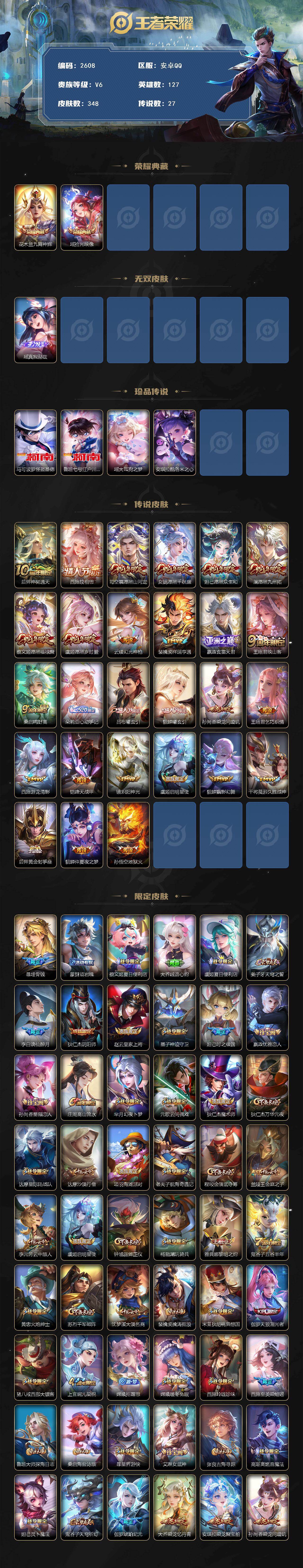 WZCMW423750王者荣耀账号详情图2