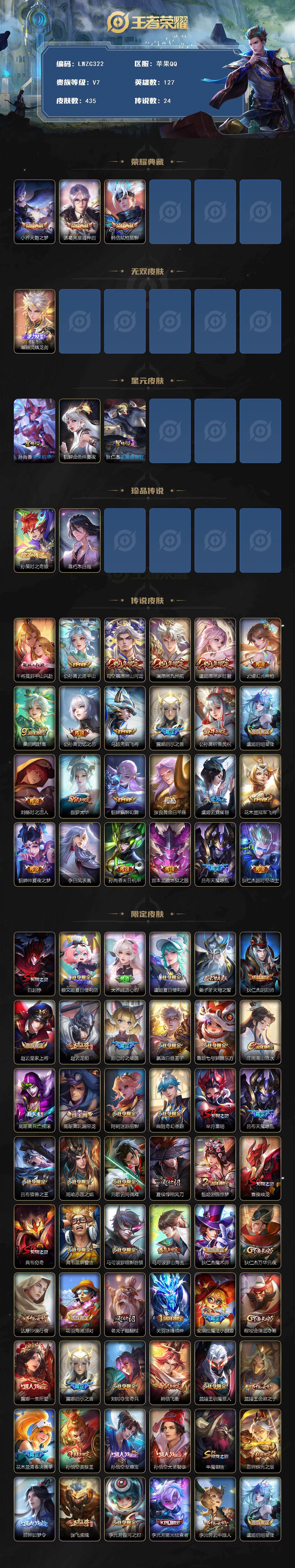 WZLX464302王者荣耀账号详情图2