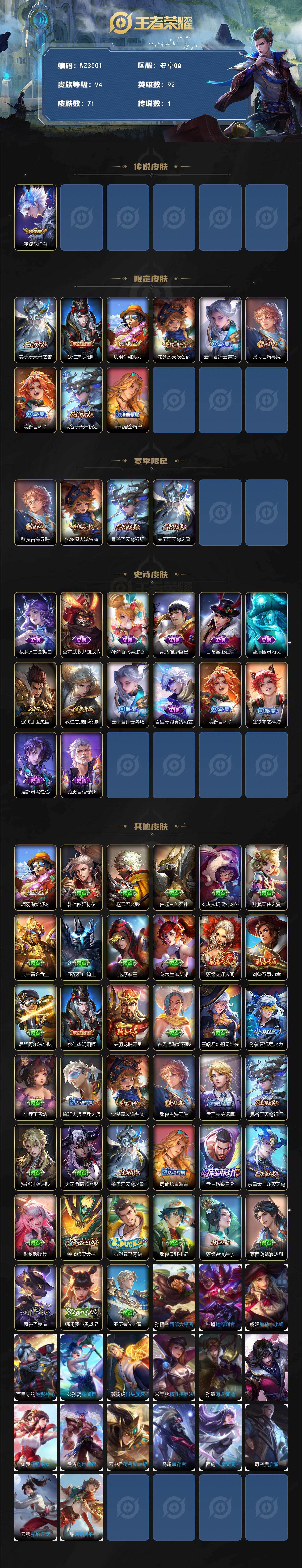 WZEY425430王者荣耀账号详情图2