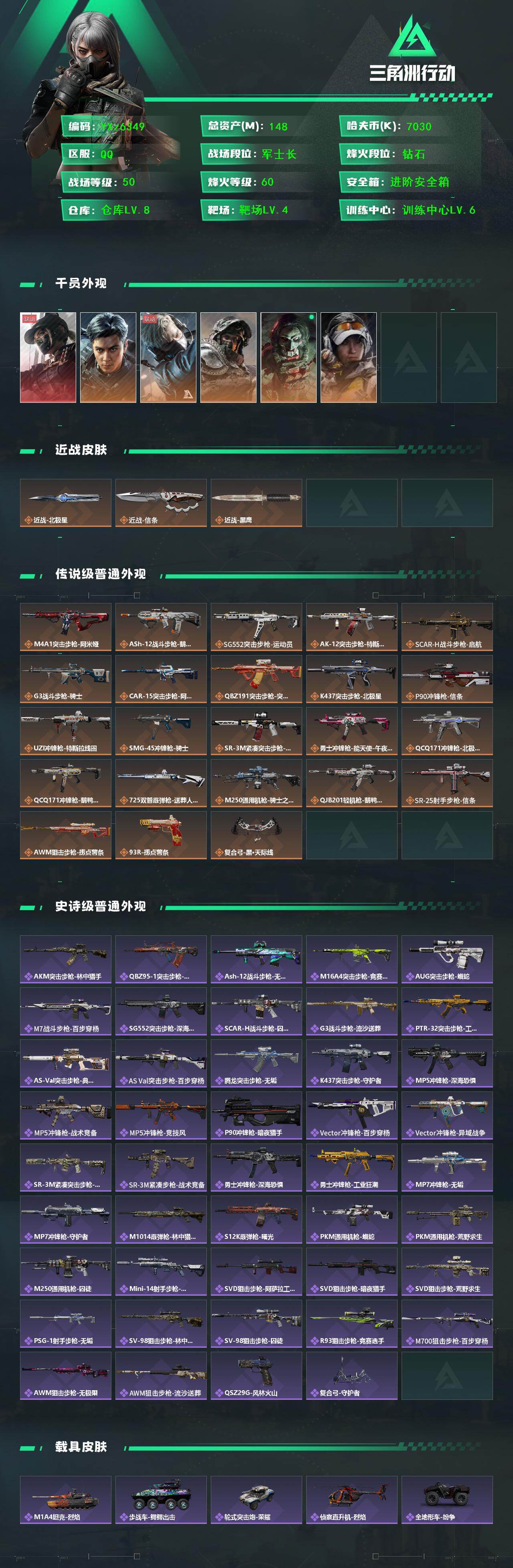 SJZCMW48745三角洲行动账号详情图2