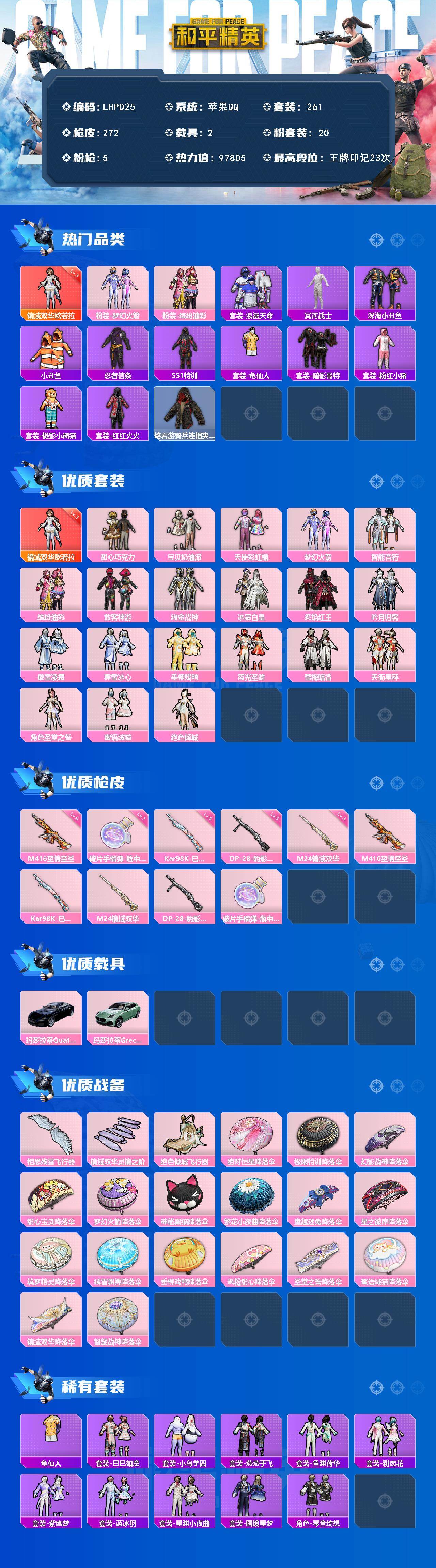 HPLX414937和平精英账号详情图2 HPLX414937和平精英账号详情图2