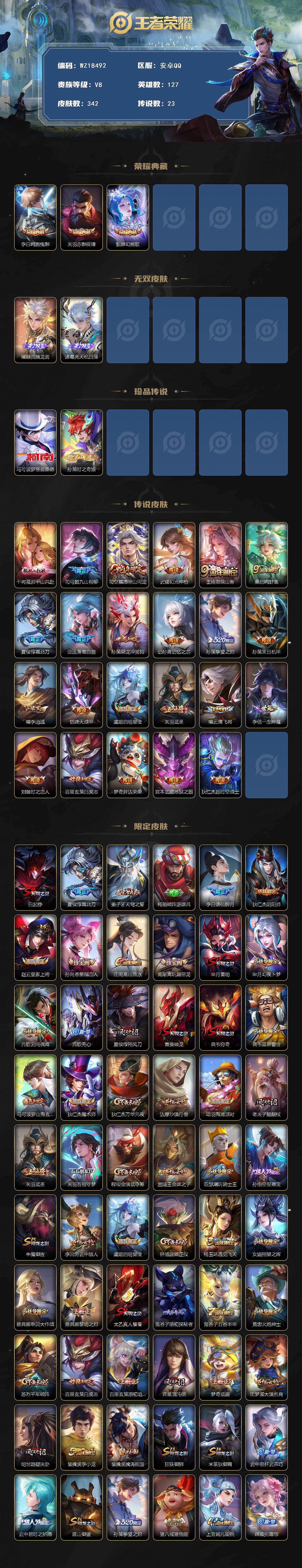 WZ03431068王者荣耀账号详情图2