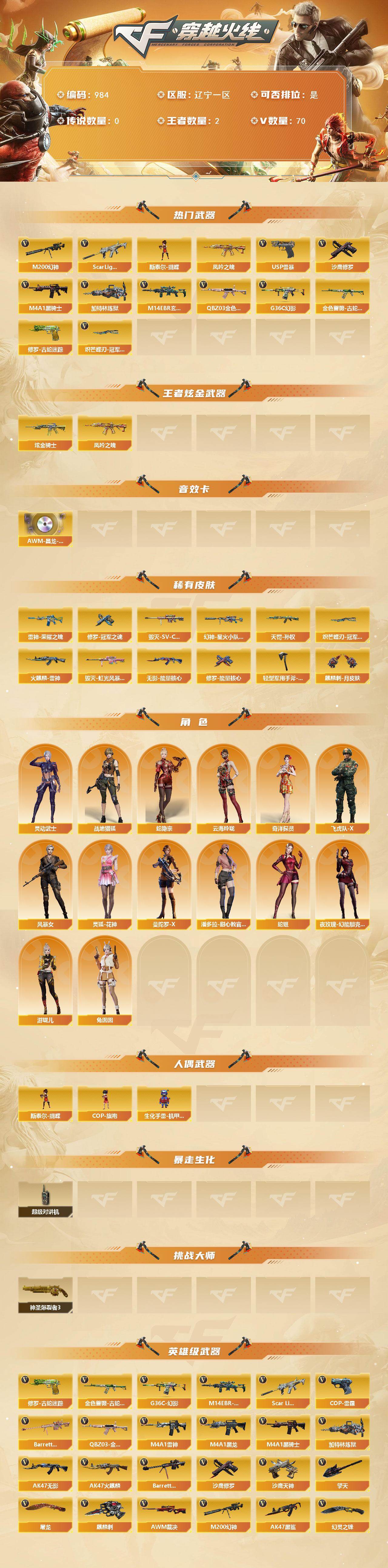 CFCMW422013穿越火线账号详情图2