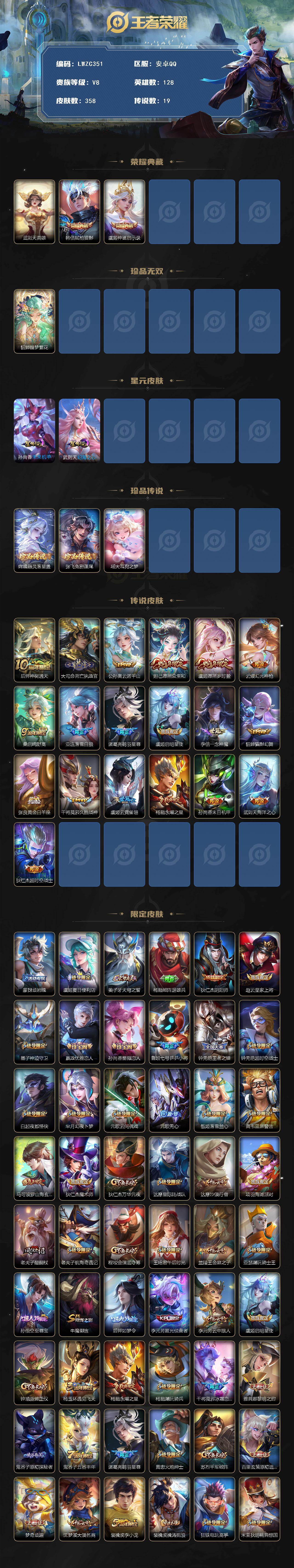 WZCMW464301王者荣耀账号详情图2