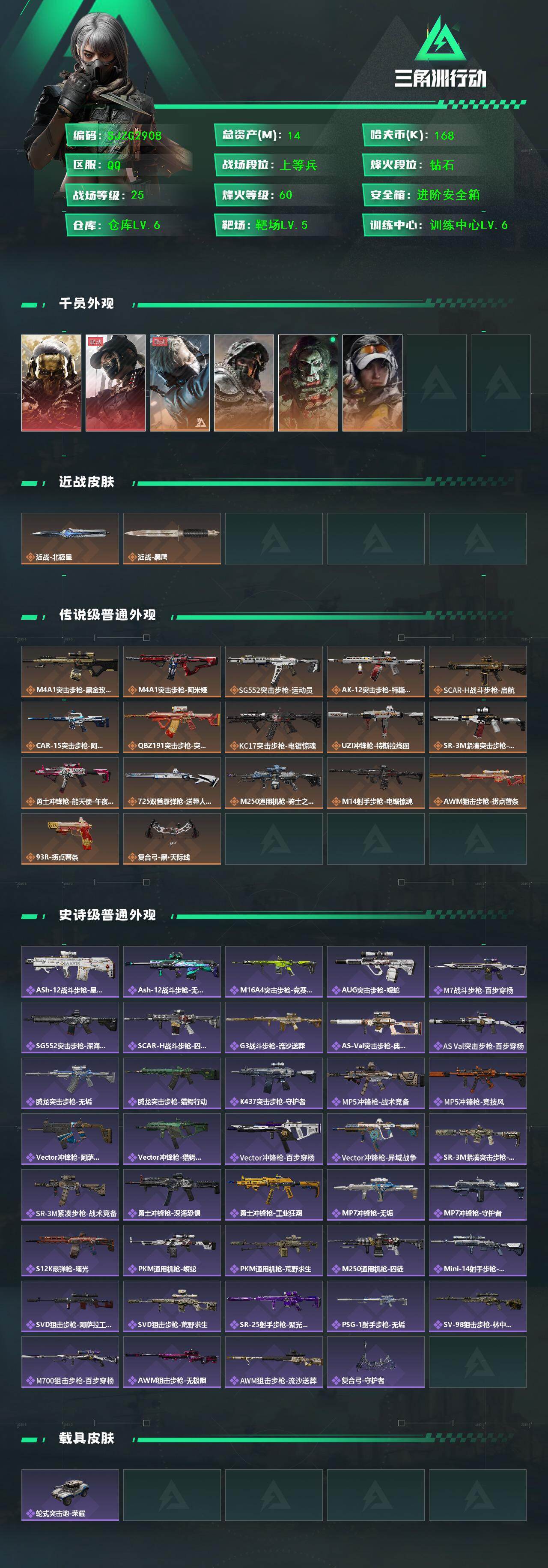 SJZQM45304三角洲行动账号详情图3