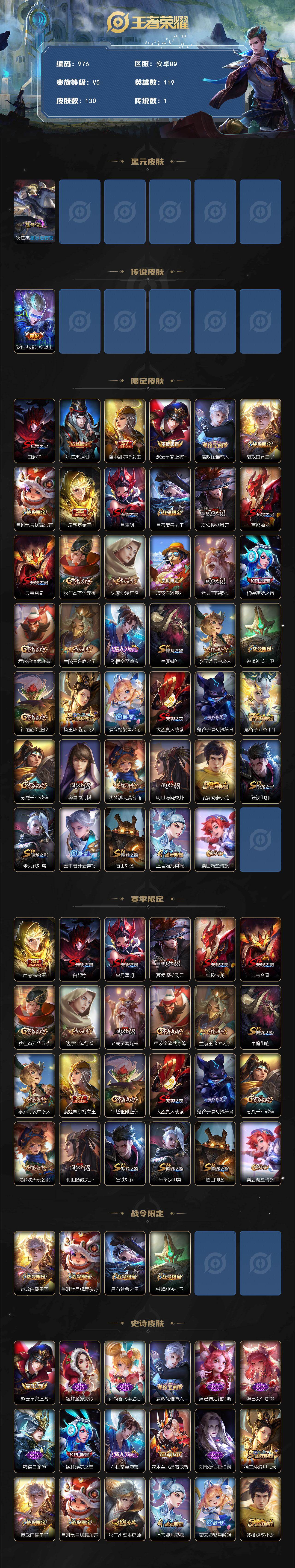 WZKG457403王者荣耀账号详情图2