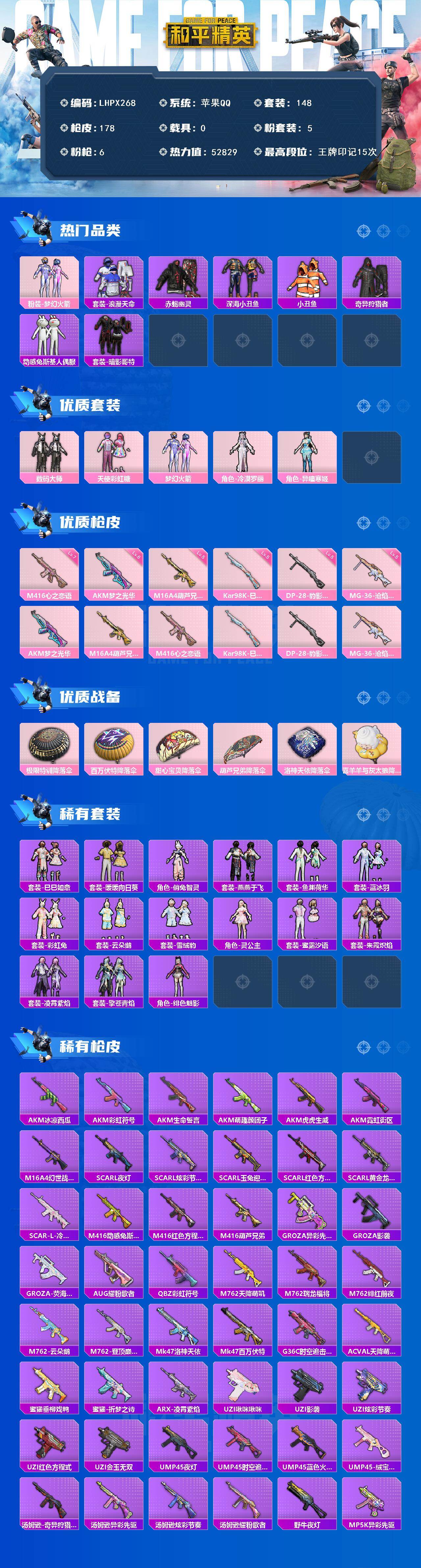 HPLX414888和平精英账号详情图2