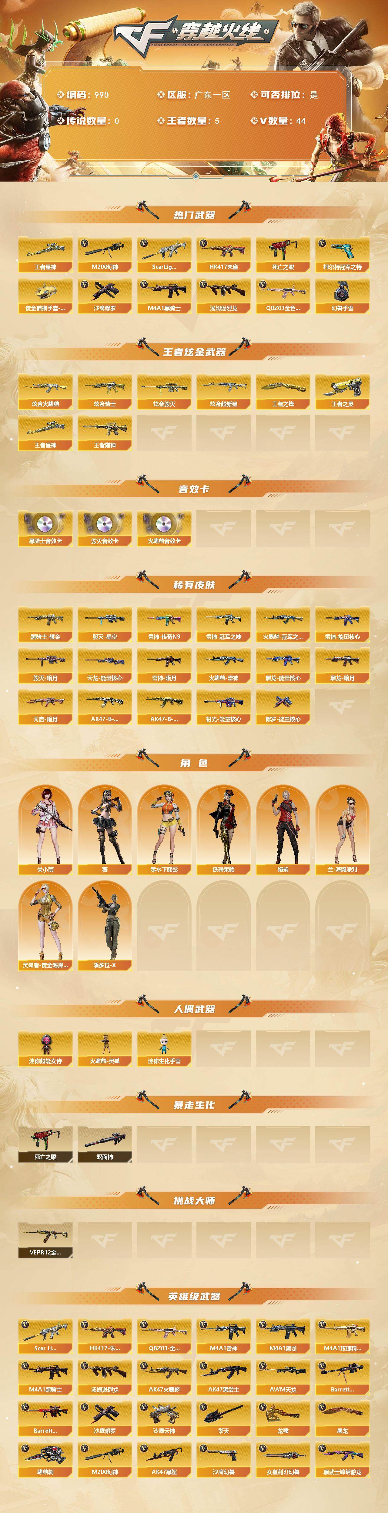 CFCMW421749穿越火线账号详情图2