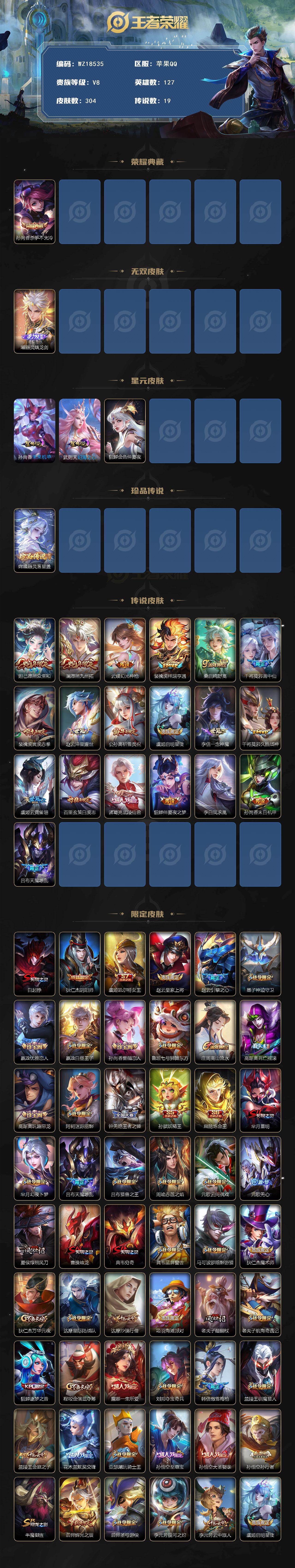 WZ03431225王者荣耀账号详情图2