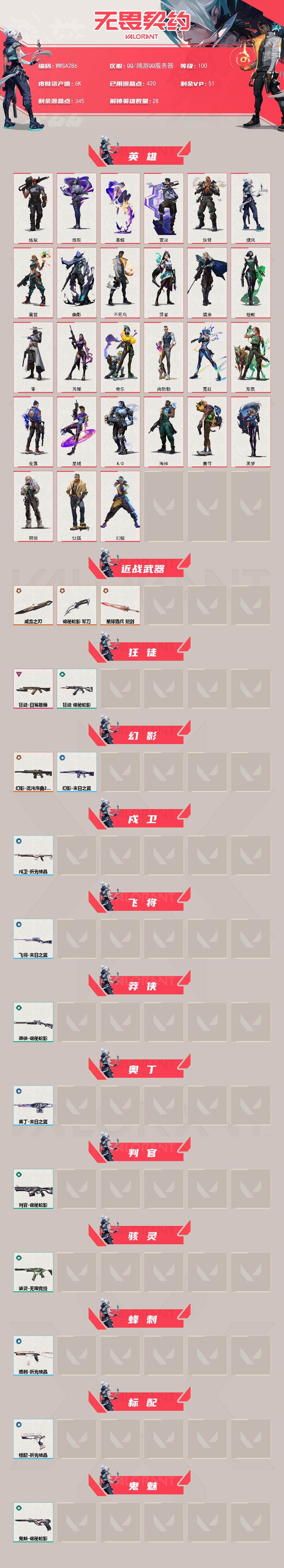 WWQEY42503无畏契约账号详情图2 WWQEY42503无畏契约账号详情图2