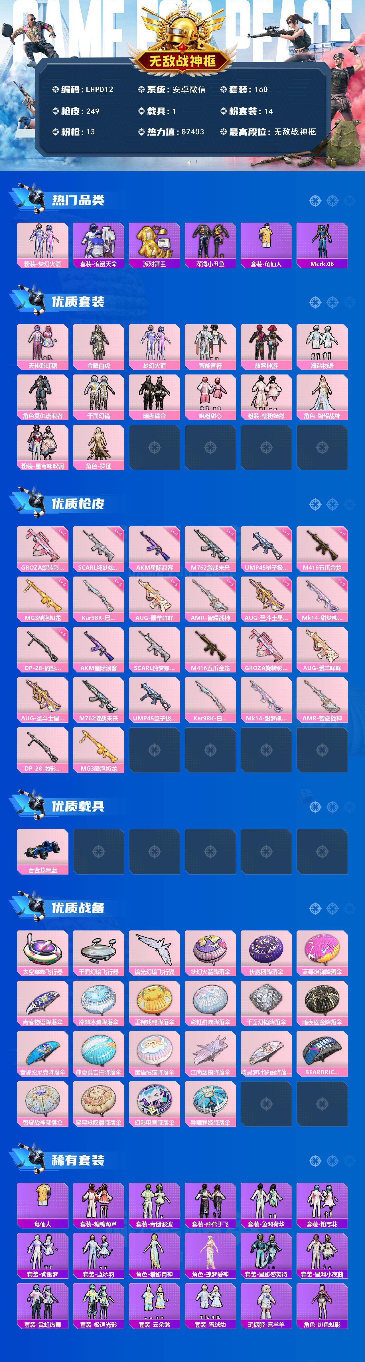 HPCMW417244和平精英账号详情图2