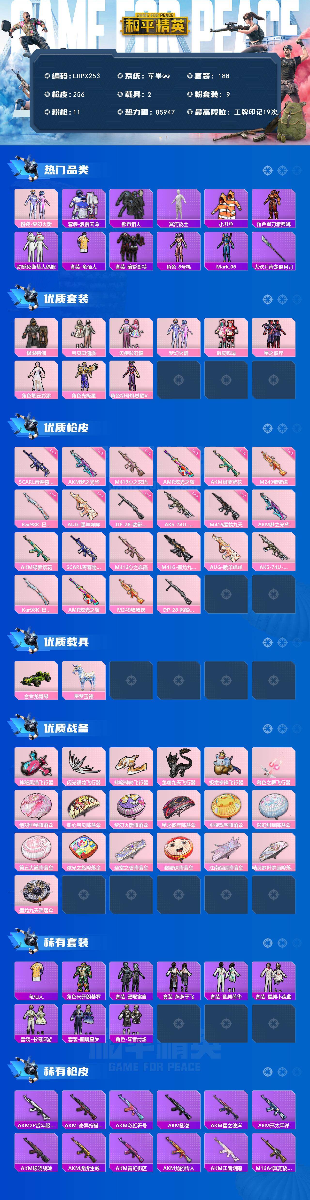 HPLX414894和平精英账号详情图2 HPLX414894和平精英账号详情图2