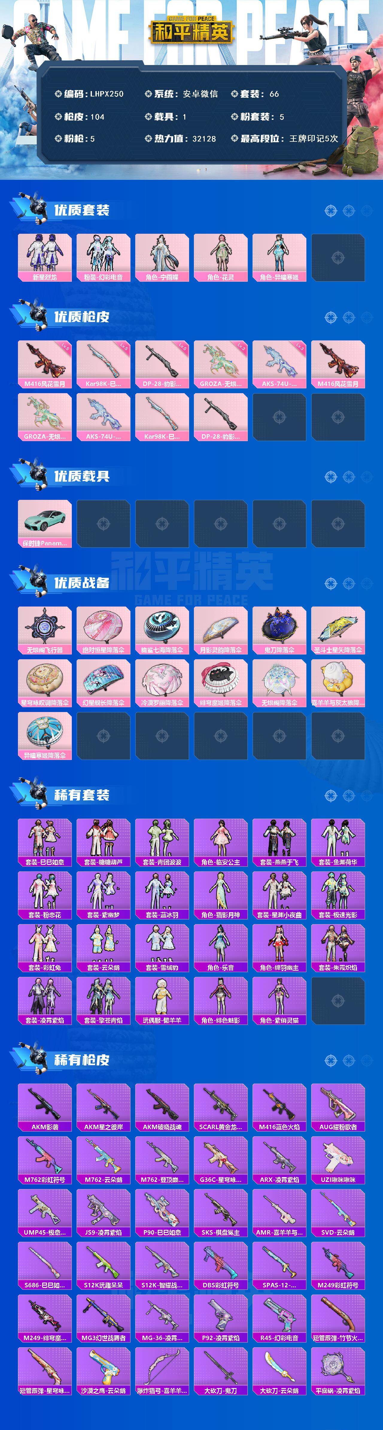 HPLX414895和平精英账号详情图2 HPLX414895和平精英账号详情图2