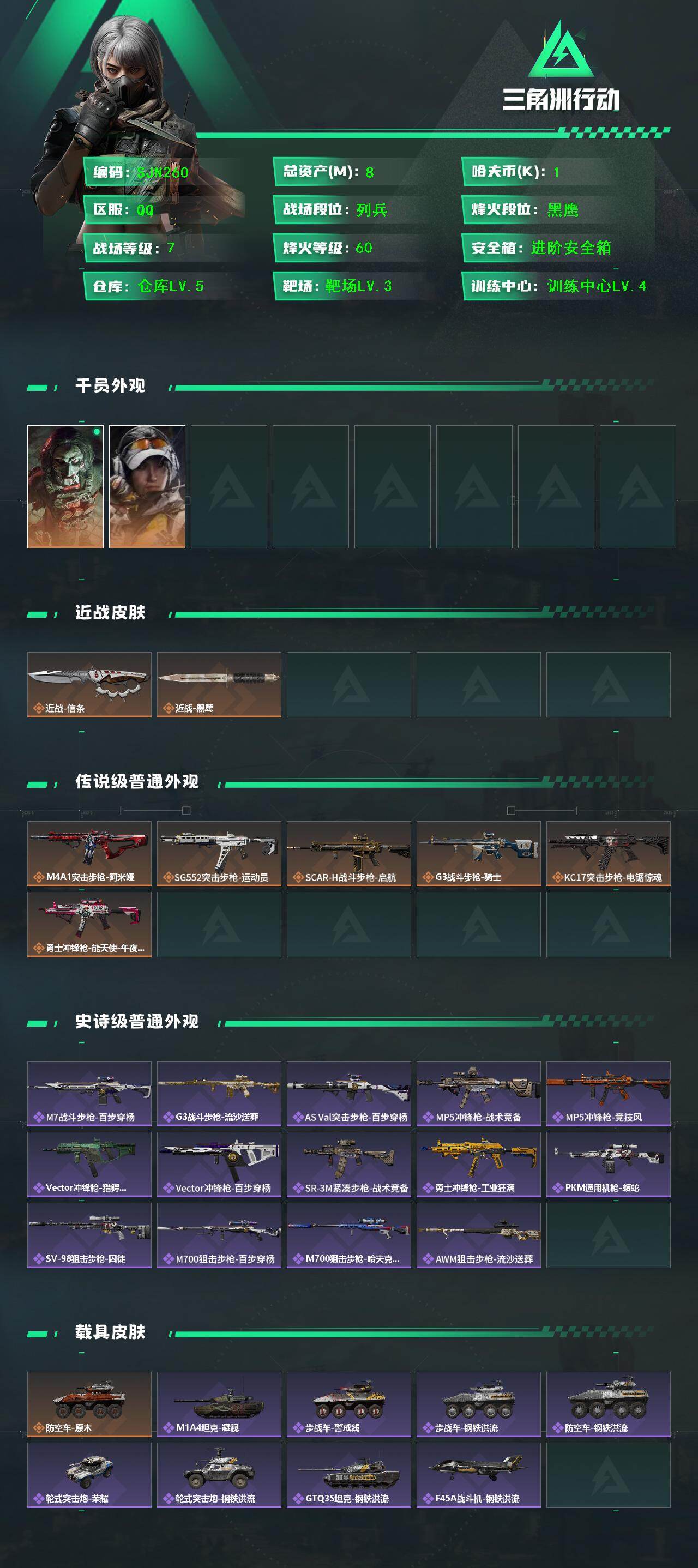 SJZQM46000三角洲行动账号详情图3