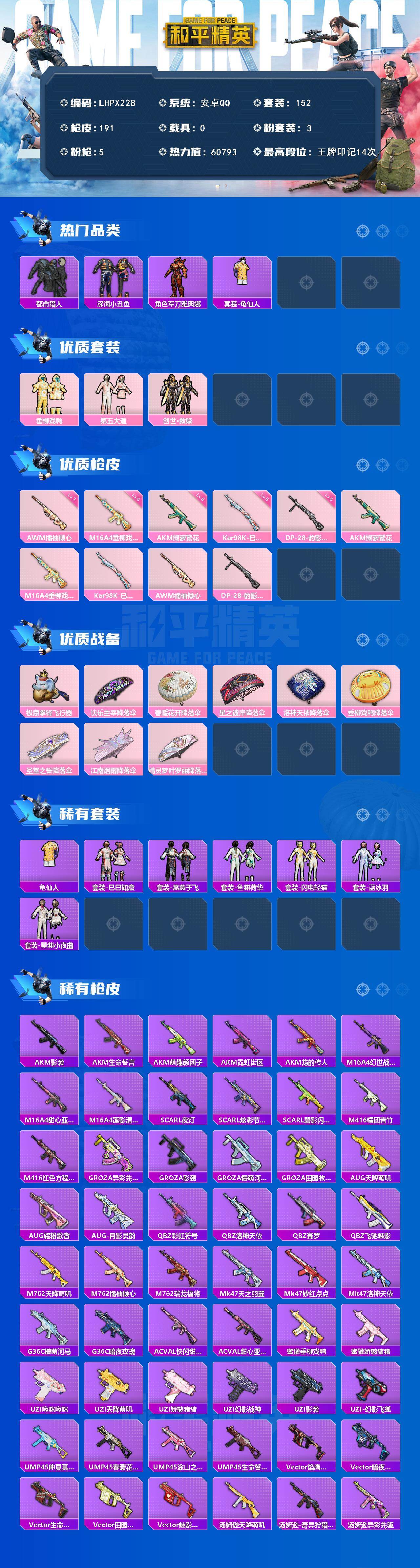 HPLE414896和平精英账号详情图2