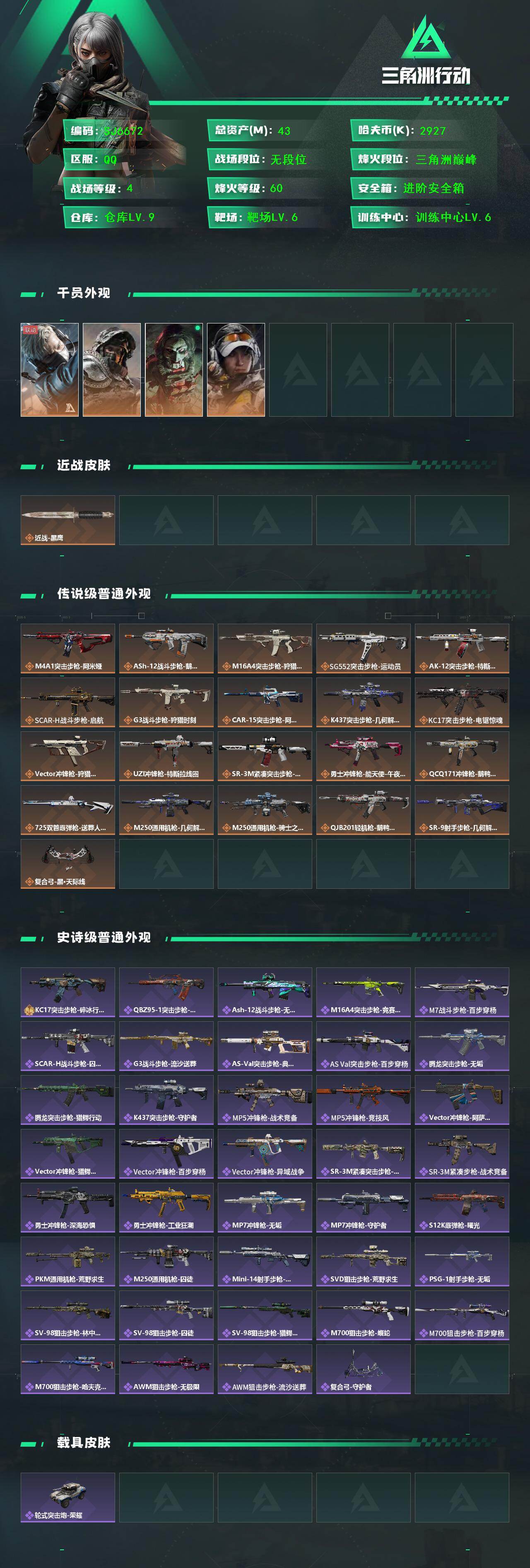 SJZQM45994三角洲行动账号详情图3