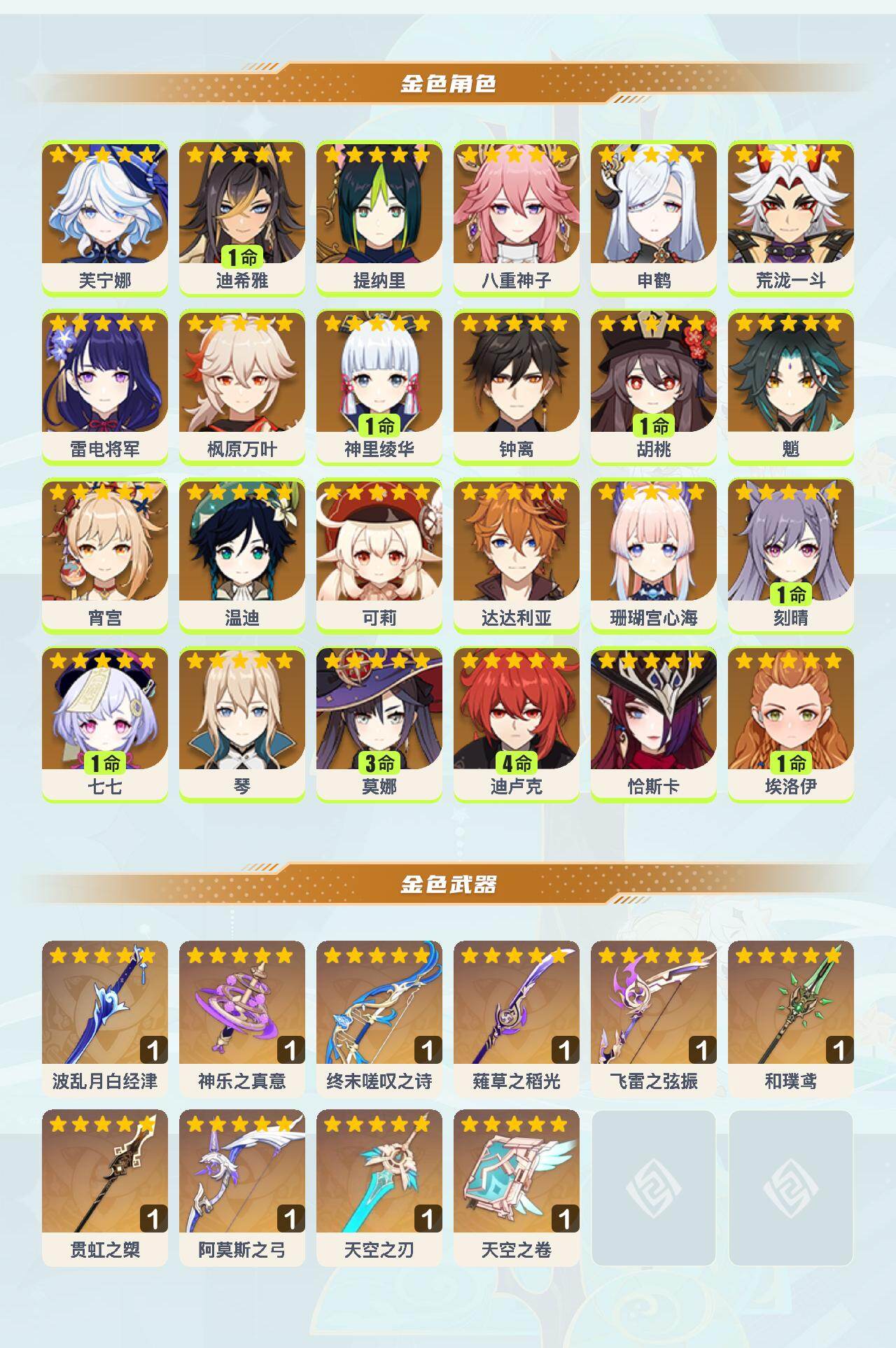 YSEY40458原神账号详情图3 YSEY40458原神账号详情图3