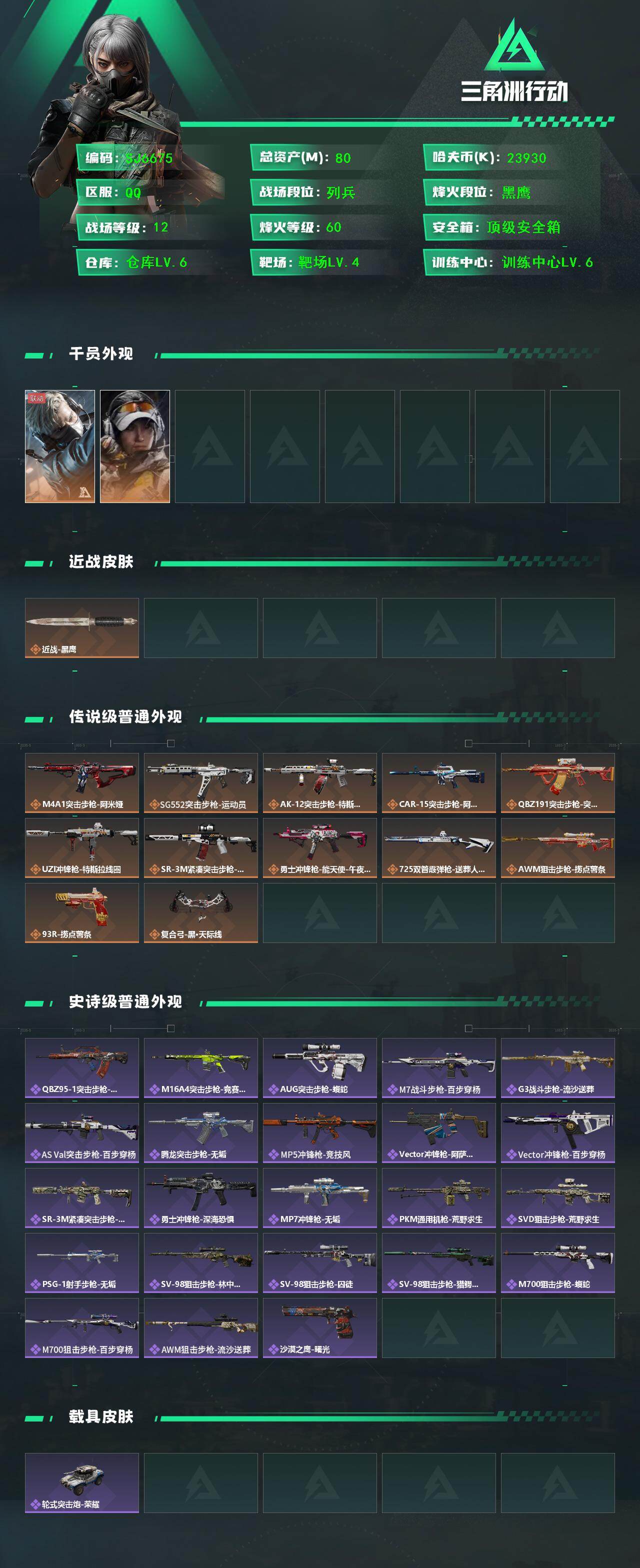 SJZQM46108三角洲行动账号详情图3