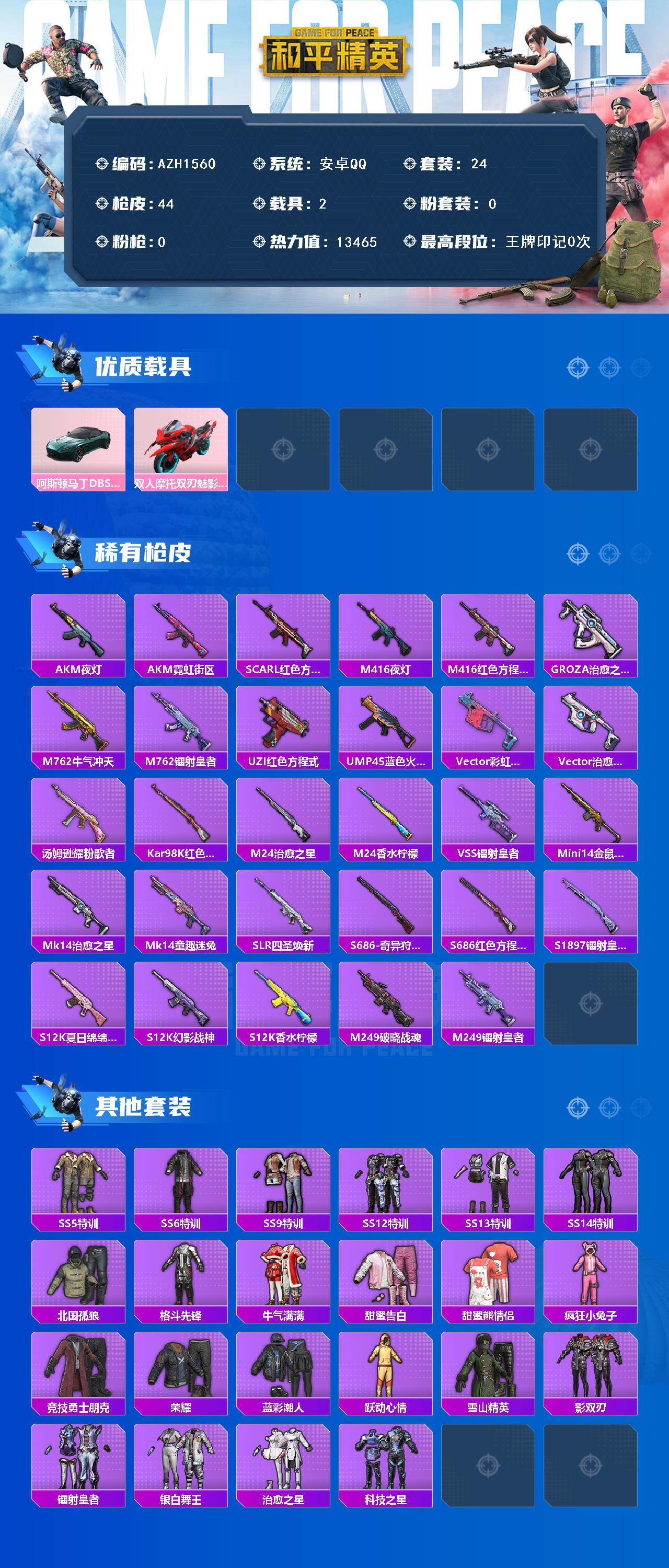 HPCMW415318和平精英账号详情图2