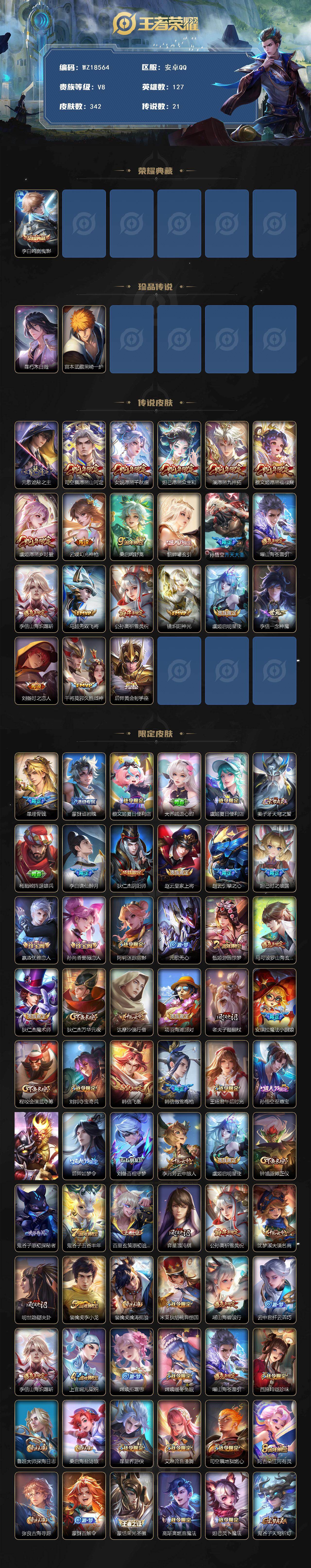 WZ03431198王者荣耀账号详情图2