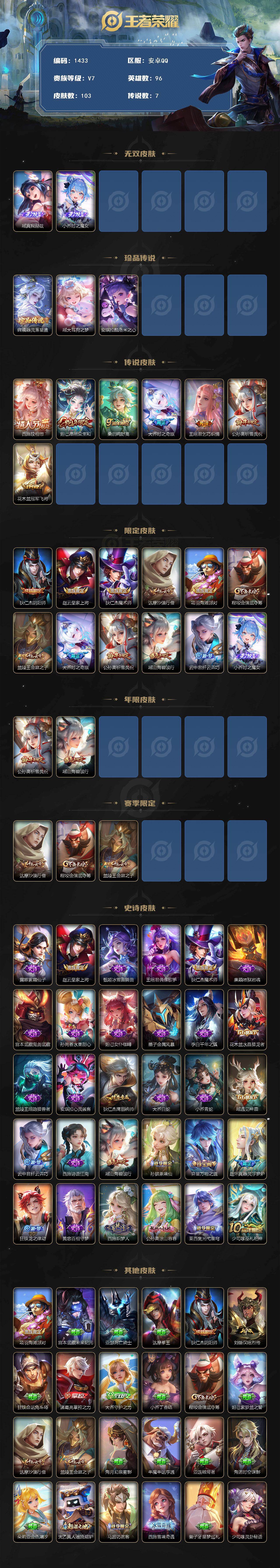 WZQM430492王者荣耀账号详情图3