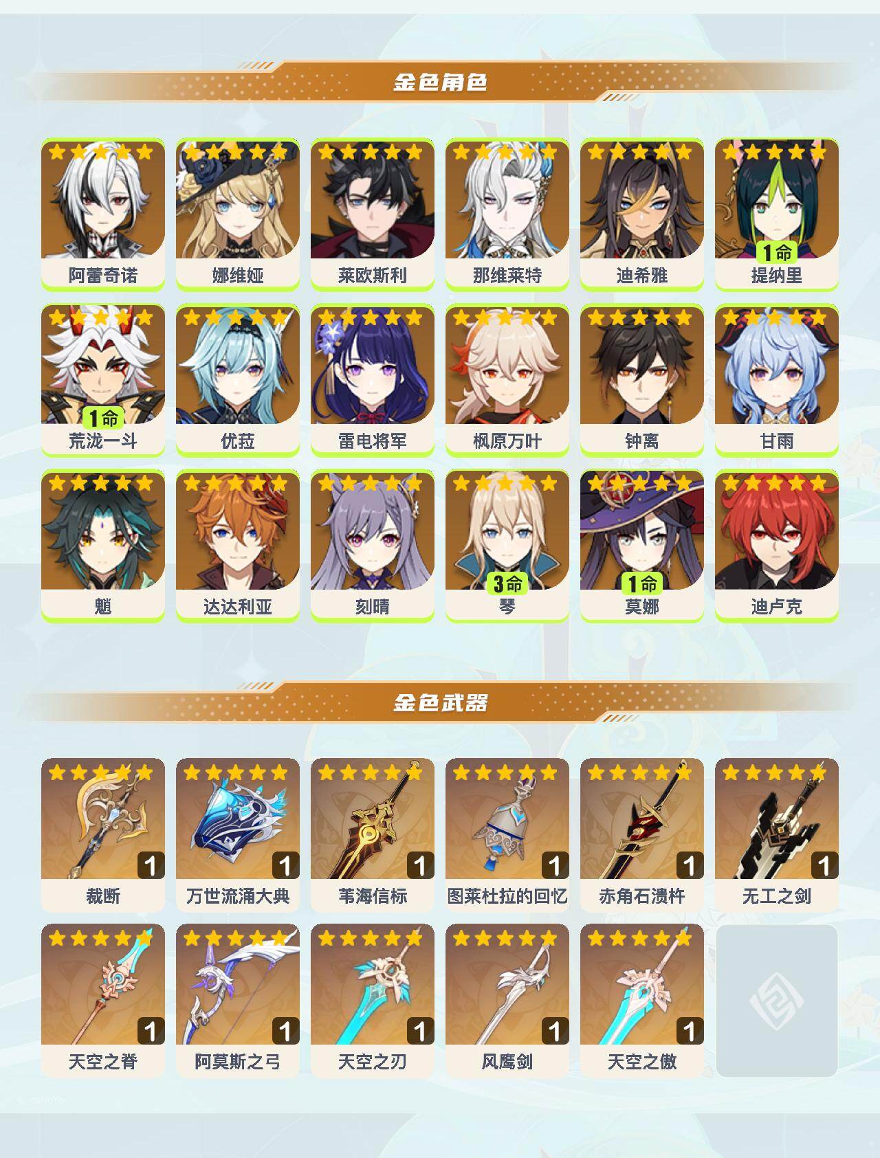 YSEY40551原神账号详情图3 YSEY40551原神账号详情图3