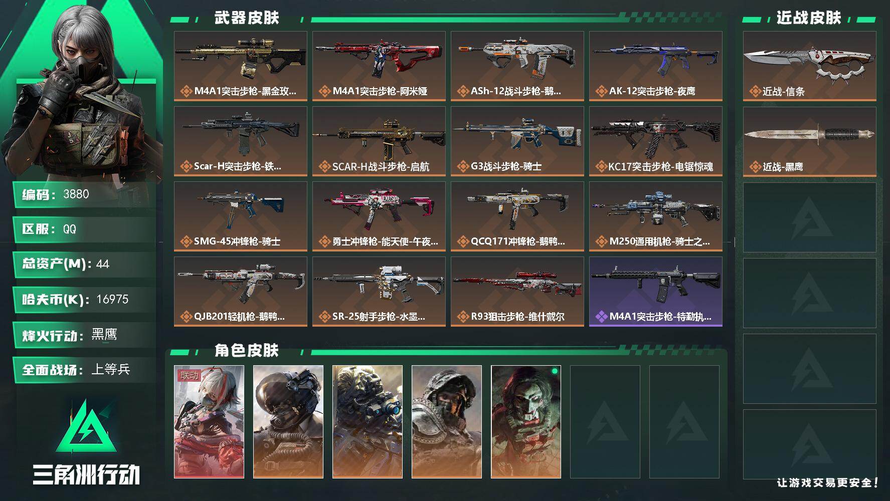 SJZQM46276三角洲行动账号详情图4