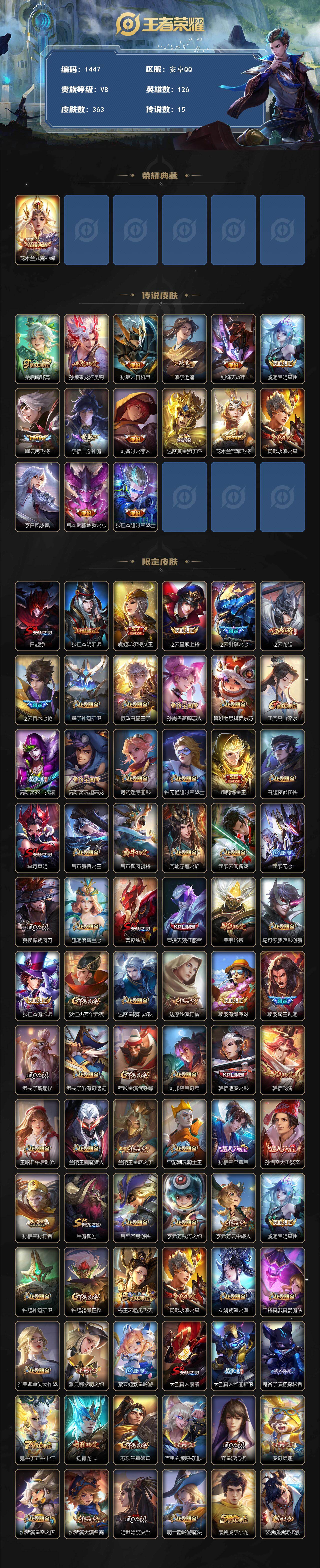 WZQM432056王者荣耀账号详情图3