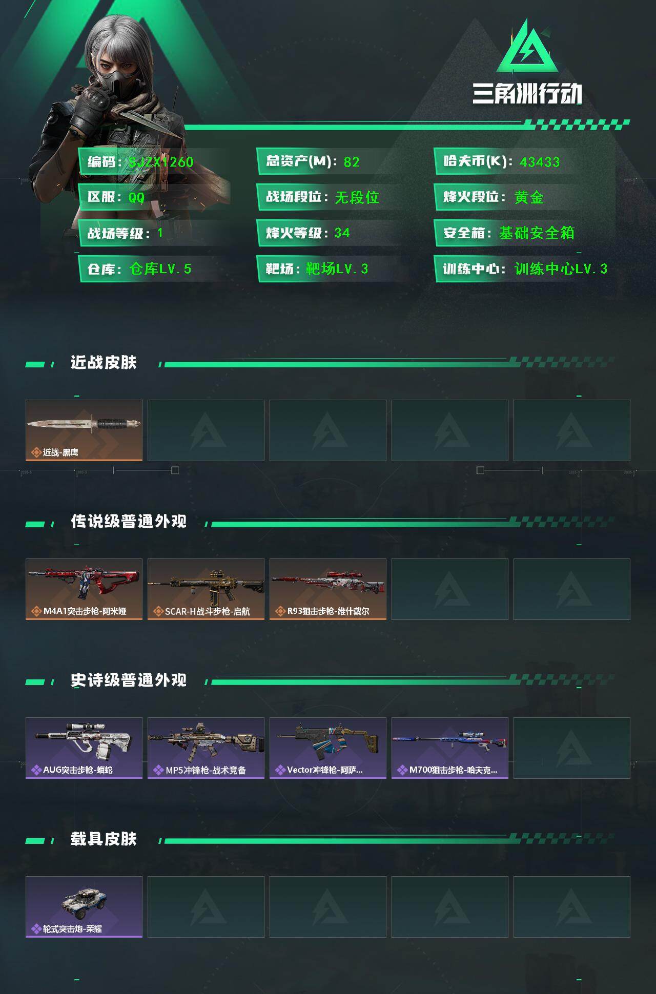 SJZEY48605三角洲行动账号详情图2 SJZEY48605三角洲行动账号详情图2