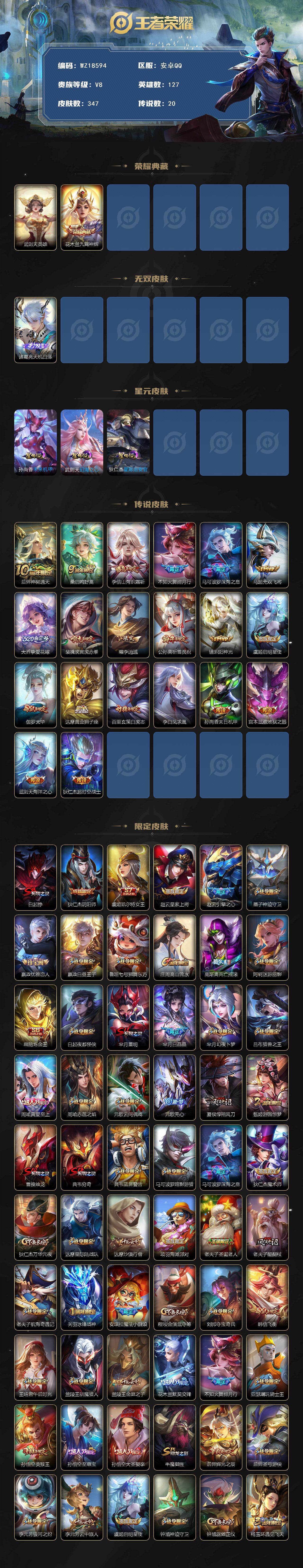 WZ03433742王者荣耀账号详情图2