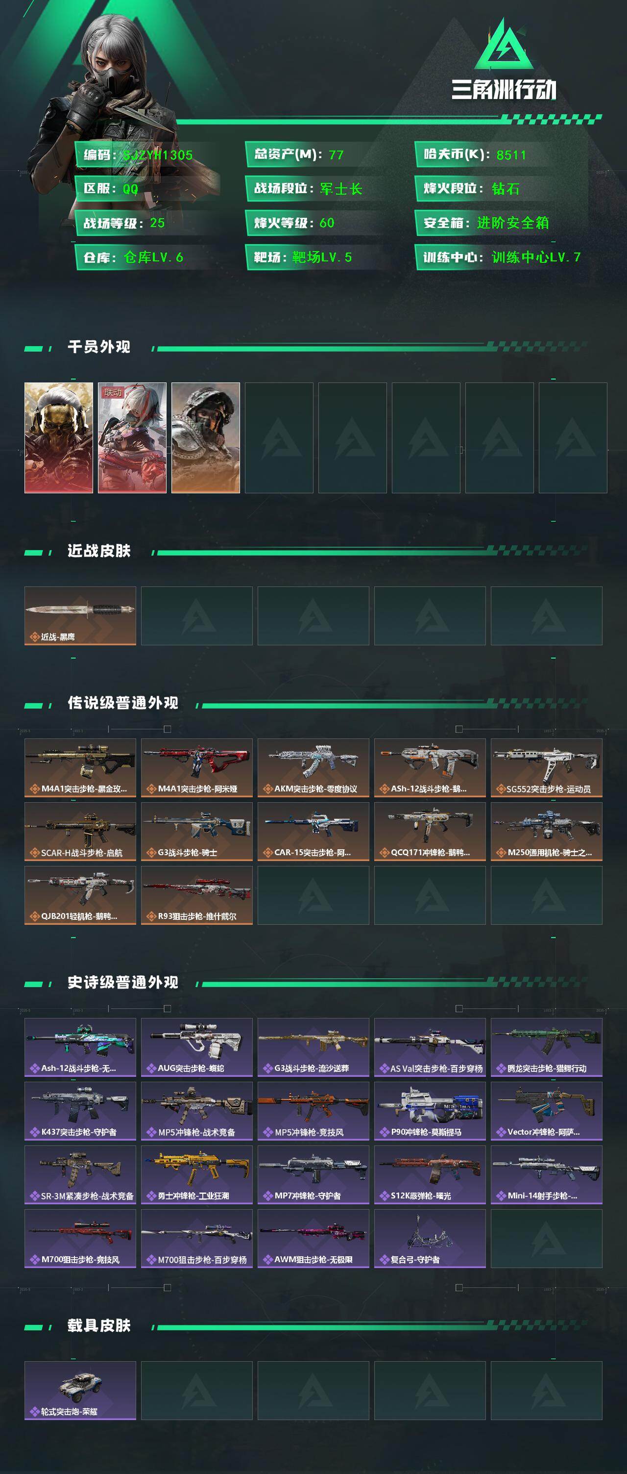 SJZEY47104三角洲行动账号详情图2