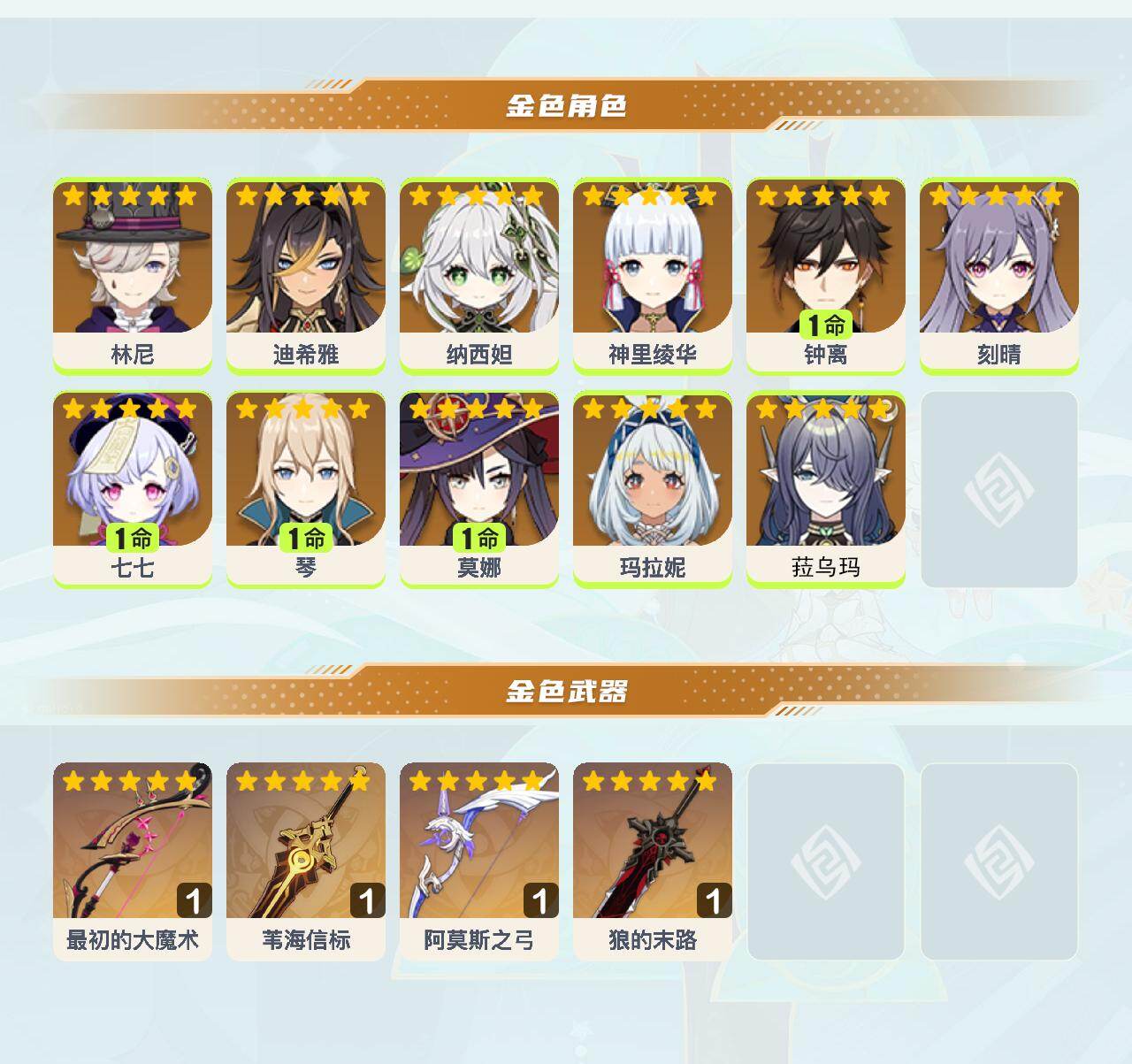 YSEY40484原神账号详情图3 YSEY40484原神账号详情图3