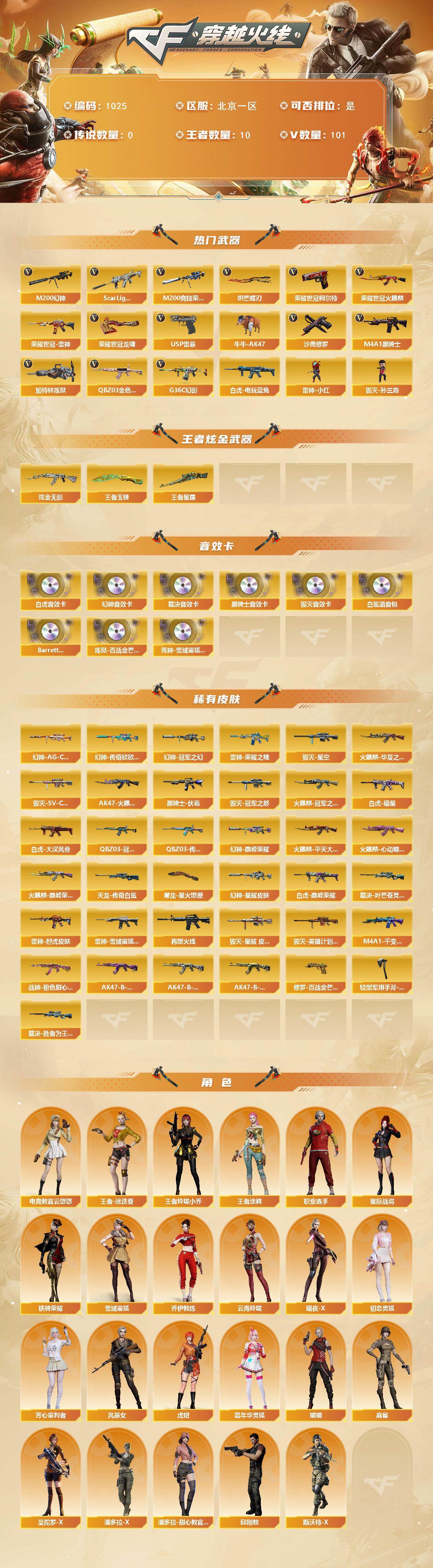 CFCMW422205穿越火线账号详情图2