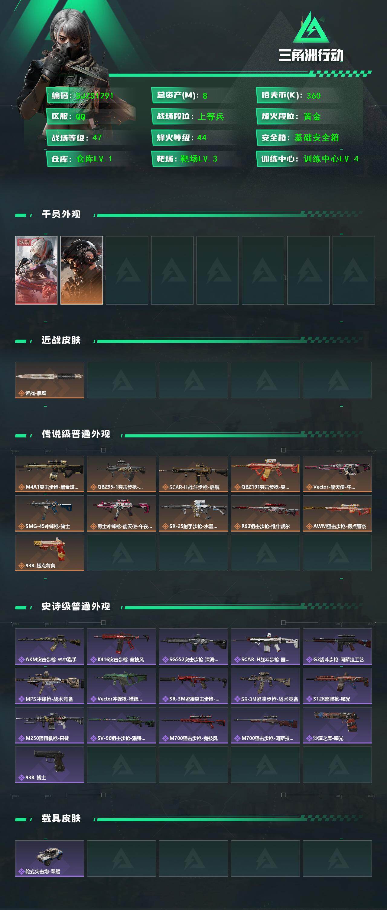 SJZEY47647三角洲行动账号详情图2