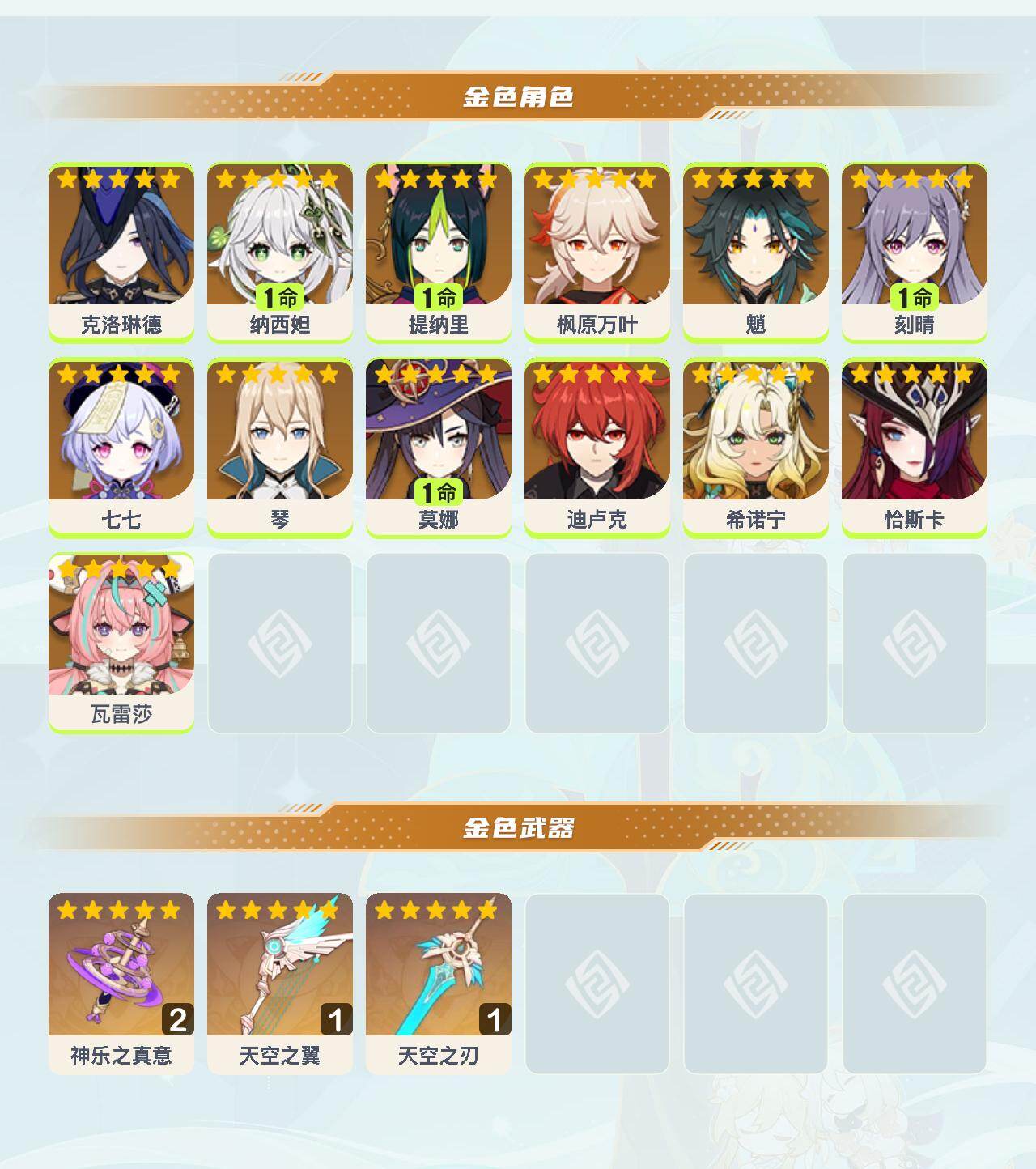 YSEY40519原神账号详情图3