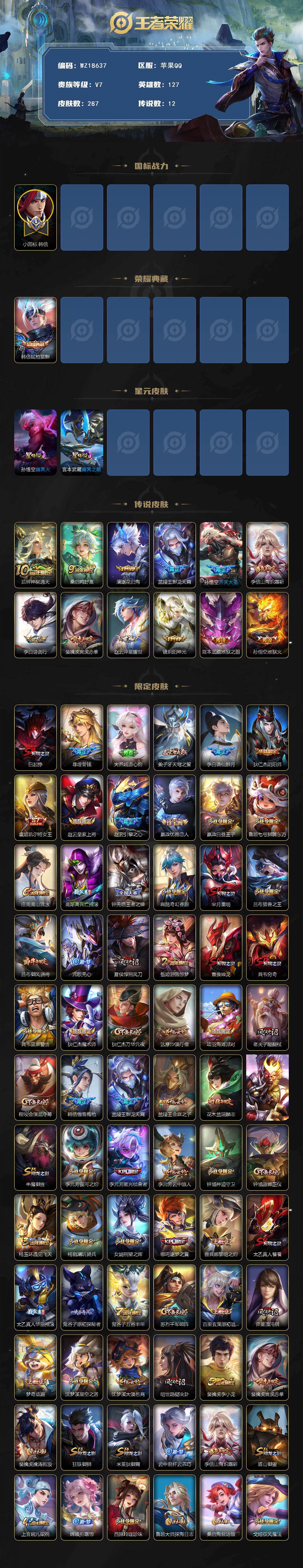 WZ03437858王者荣耀账号详情图2