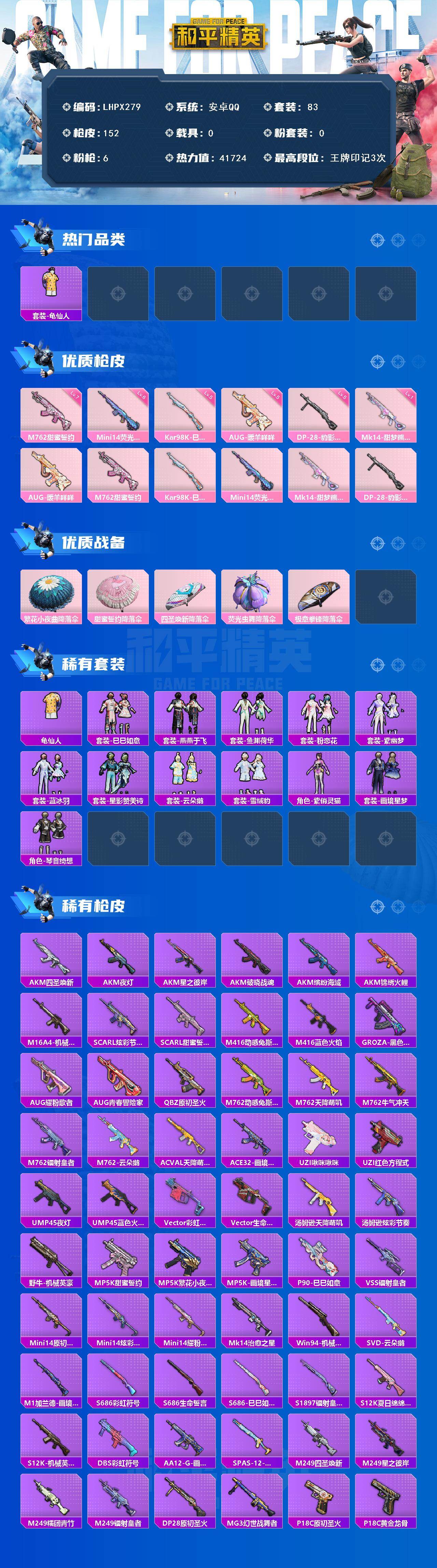 HPCMW419262和平精英账号详情图2