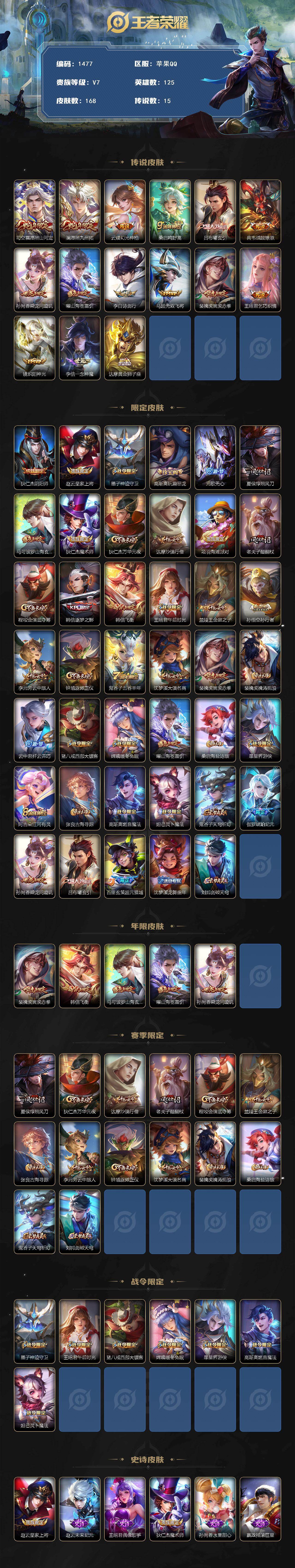 WZQM432361王者荣耀账号详情图3