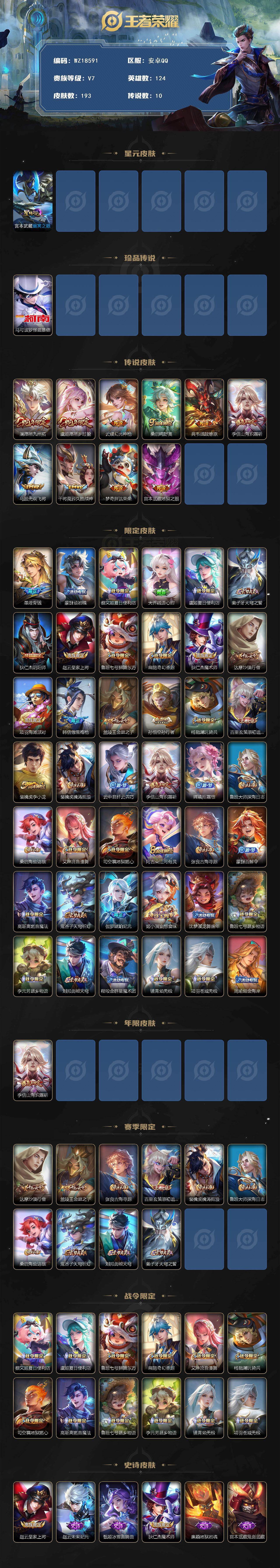 WZ03433814王者荣耀账号详情图2