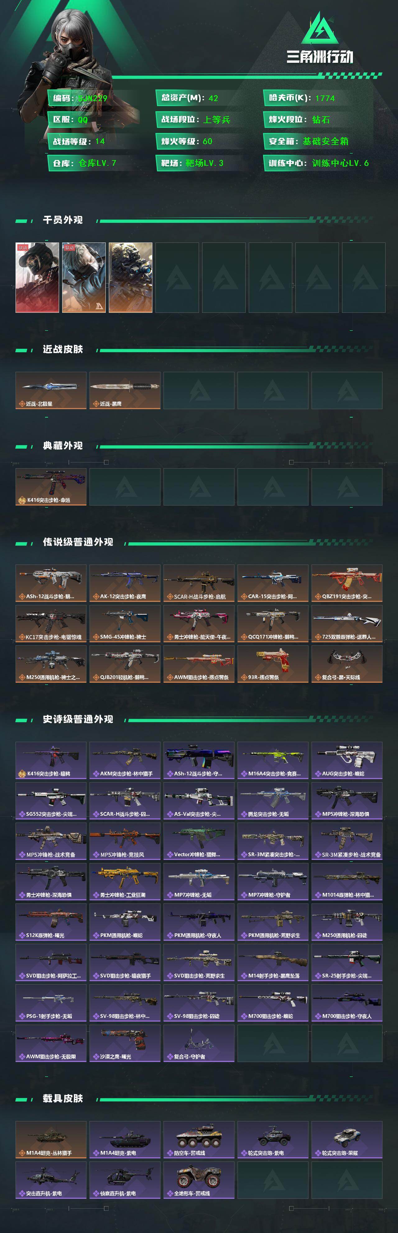 SJZQM47239三角洲行动账号详情图3