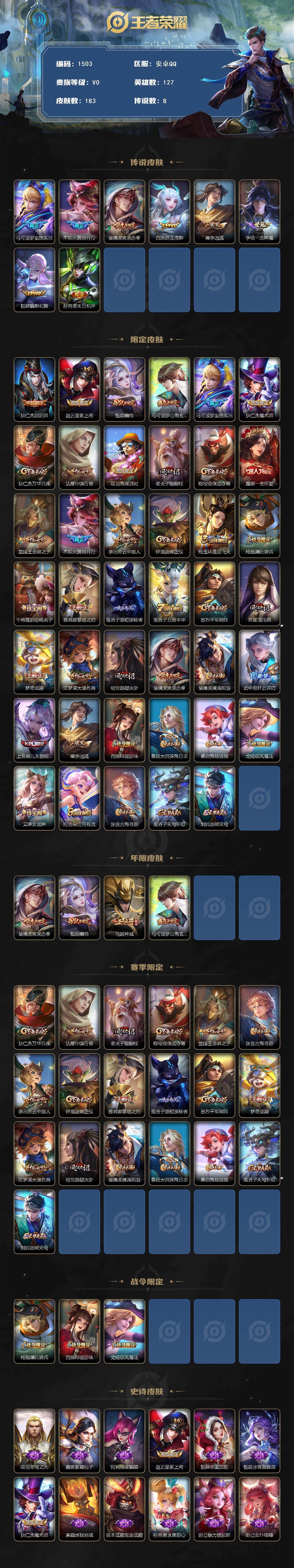 WZQM434104王者荣耀账号详情图3