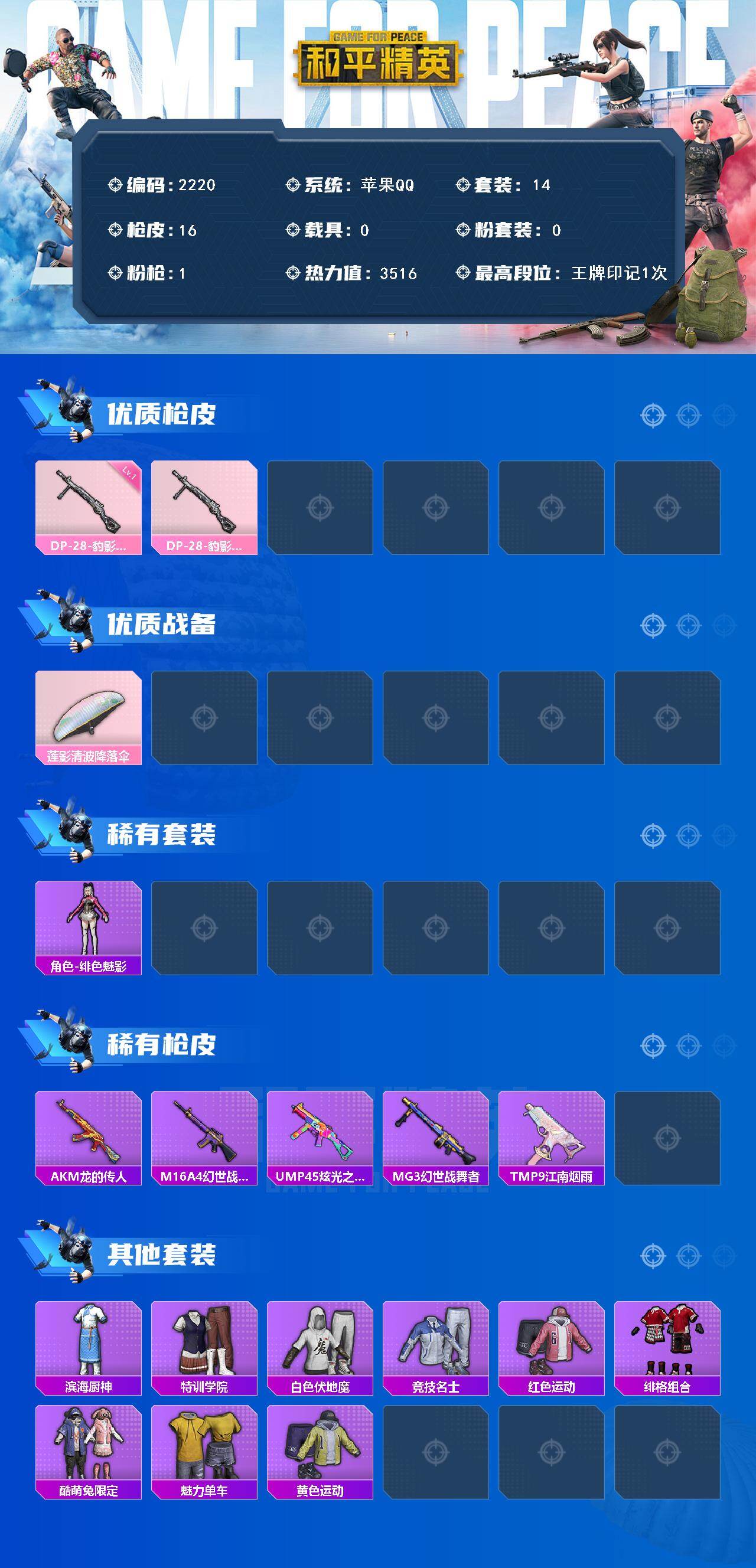 HPCMW420080和平精英账号详情图2