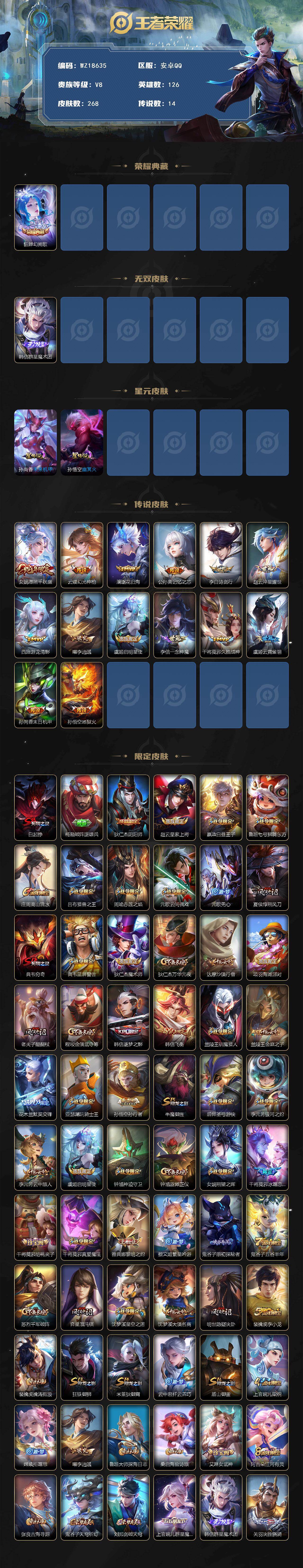 WZ03437925王者荣耀账号详情图2