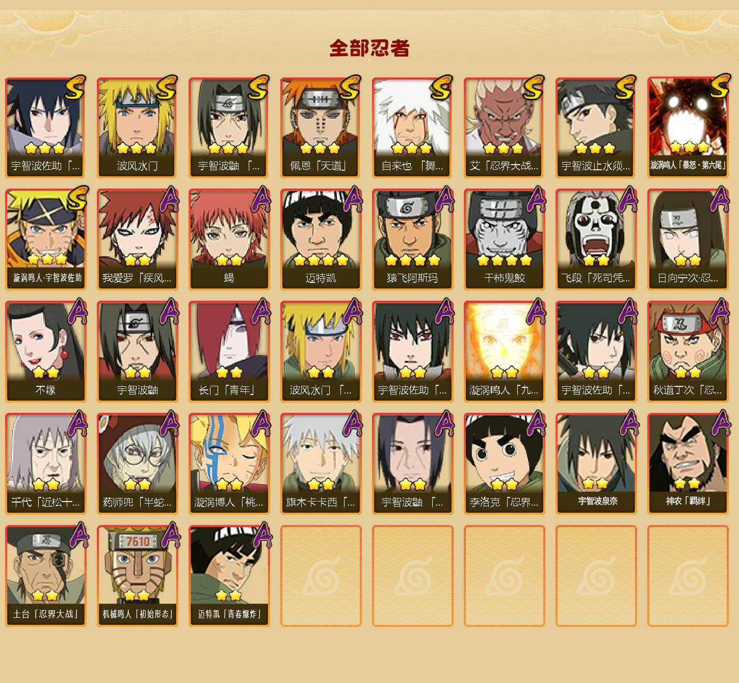 HYLFY42156火影忍者账号详情图2