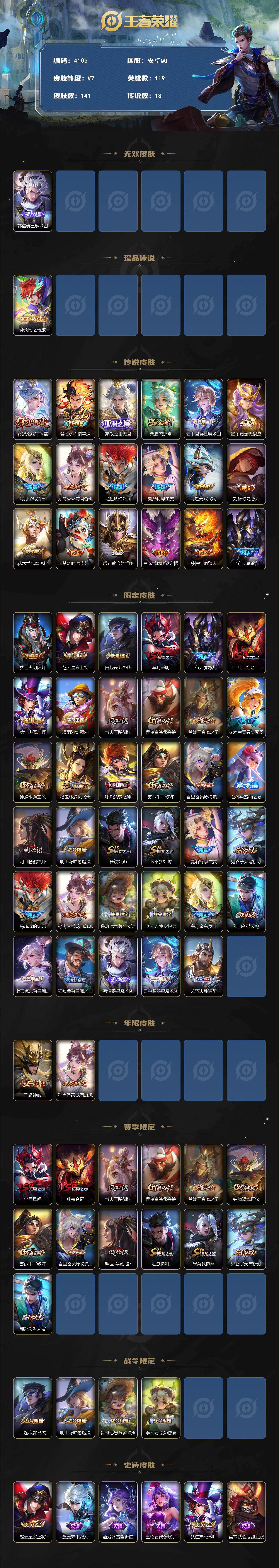 WZJZ456580王者荣耀账号详情图2