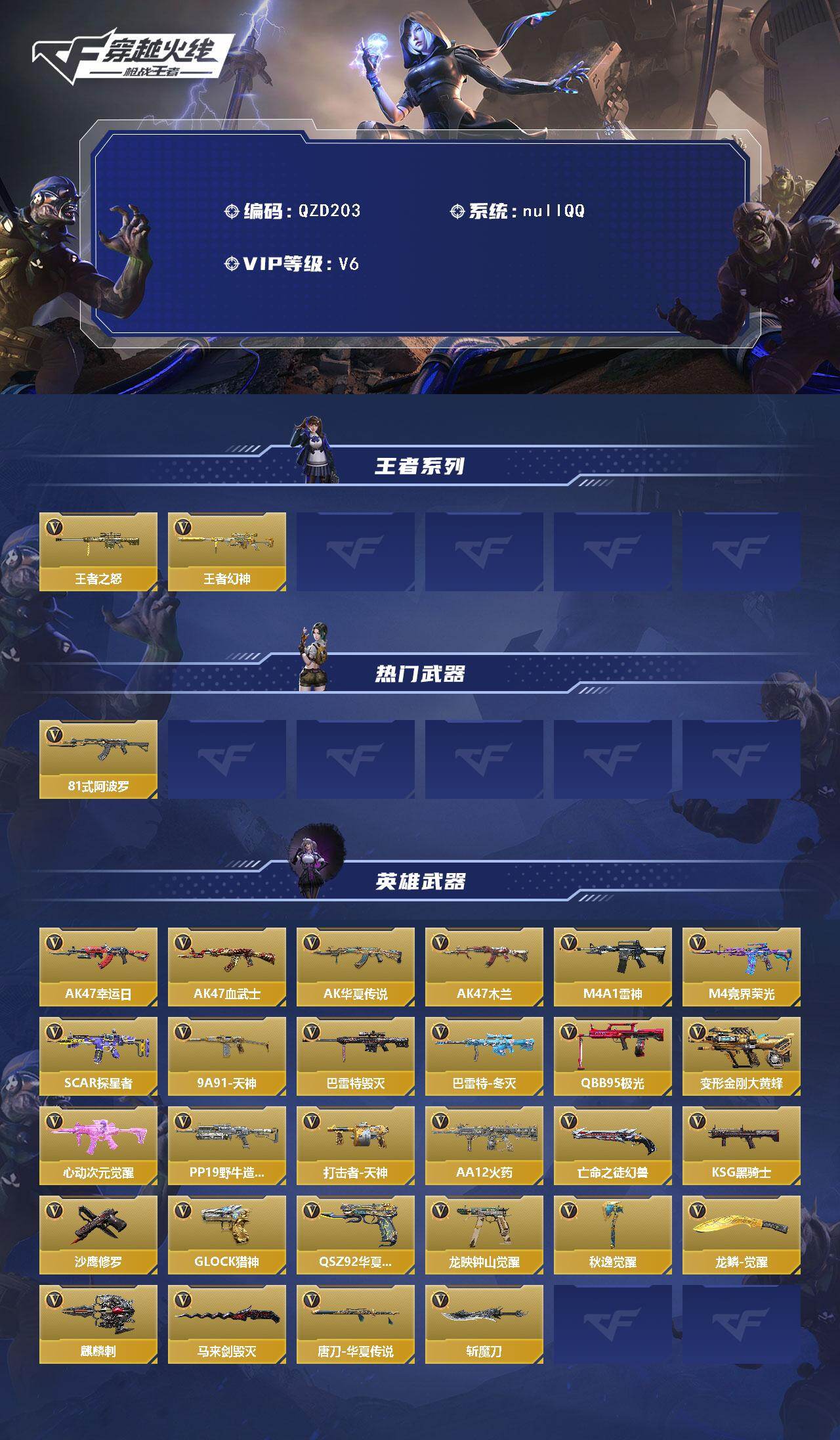 CFMEY47955枪战王者账号详情图2